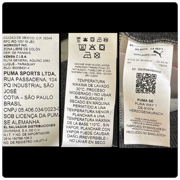 Puma Dark/Heather Gray Essentials Fleece Pants NWT Size XL - Picture 10 of 11